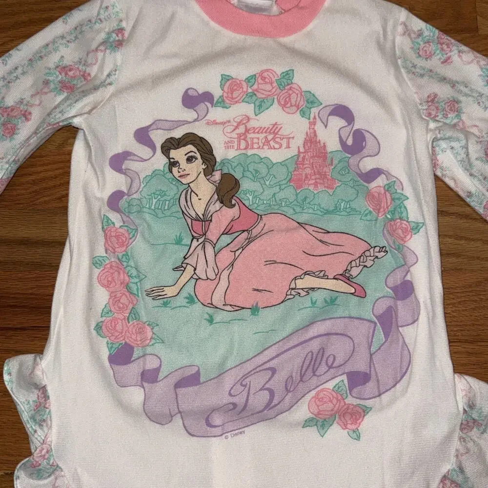Vintage Walt Disney Beauty & The Beast Girls Nightgown Size 6 Nightgown